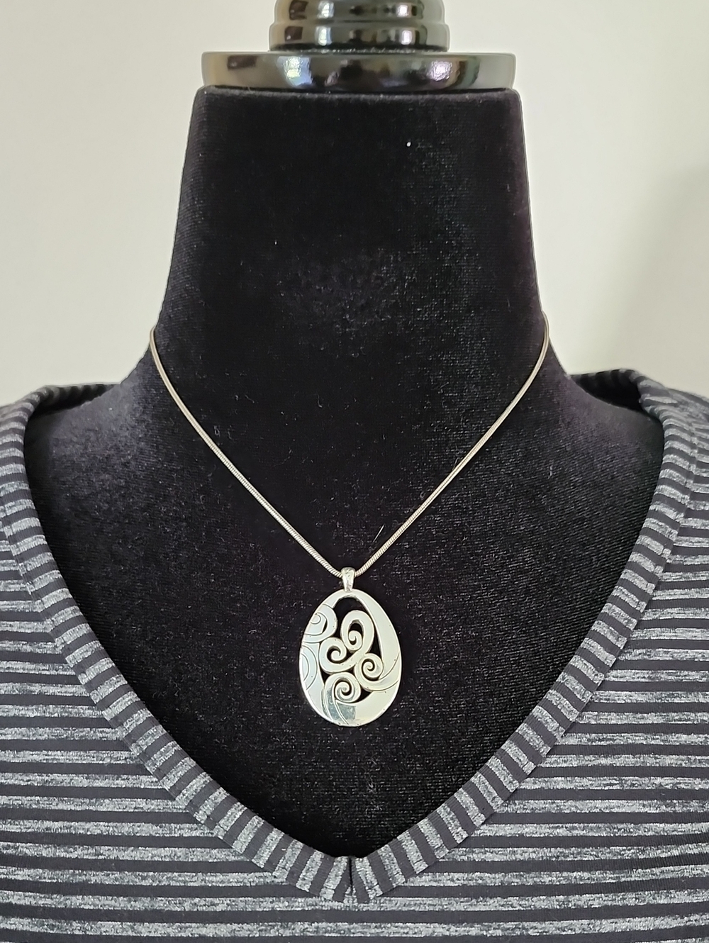 Brighton Silver Scroll Pendant Necklace